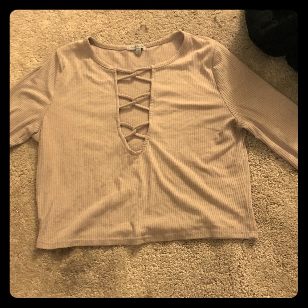 Long sleeve crop top